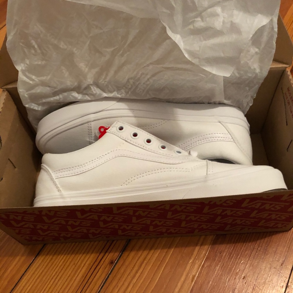 White Old Skool Vans